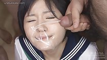 Ejaculating cum over kogals face